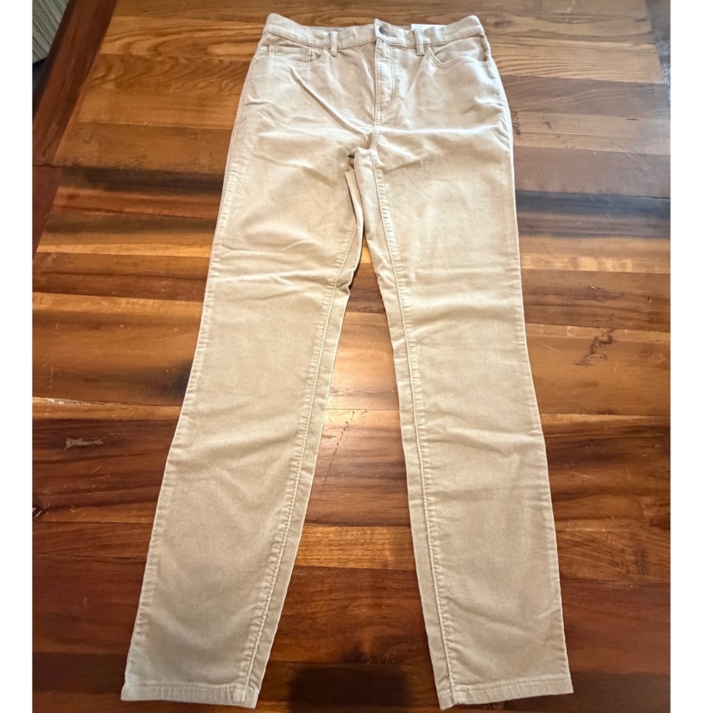 LOFT The Skinny Corduroy Pants Tan Beige High Rise Size 29 8 NWT